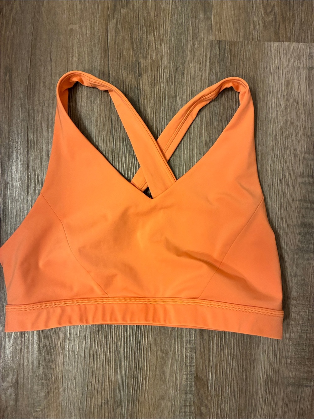 lululemon athletica Orange Cross-Back Sports Bra Size 10